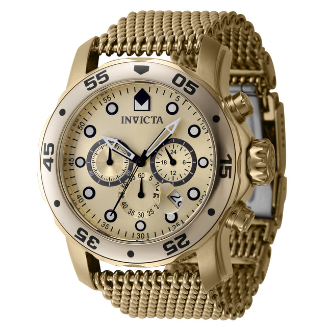 INVICTA Men's Colossus Milanese 49.5mm Pro Diver Watch Gold