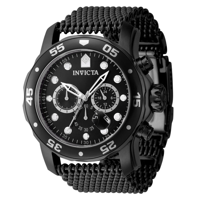 INVICTA Men's Colossus Milanese 49.5mm Pro Diver Watch Black