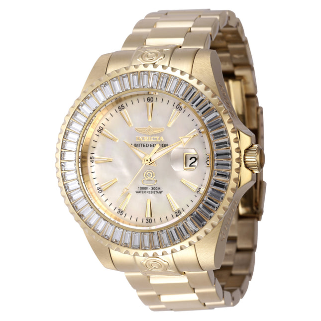 INVICTA Men's Grand Pro Diver Automatic 47mm Mother of Pearl Watch Gold