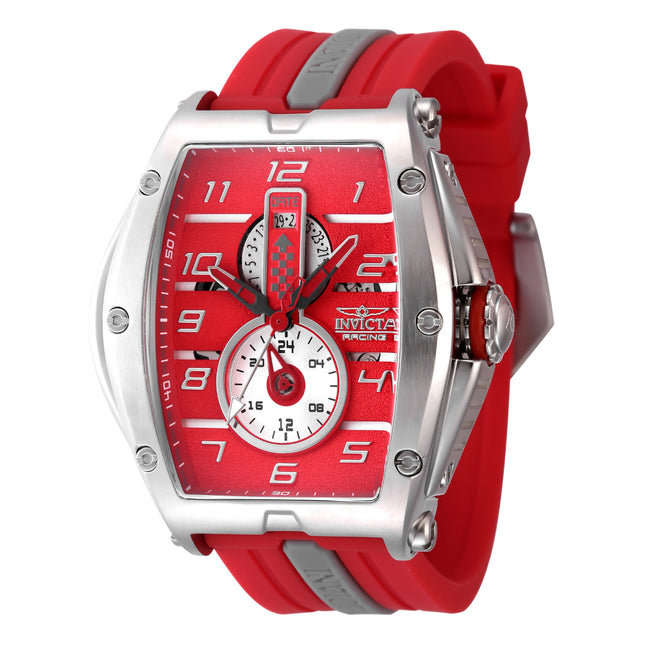 INVICTA Men's Racing Tonneux 57mm Chronograph Watch Red