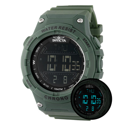 INVICTA Men's Racing Digital Watch 52mm Green