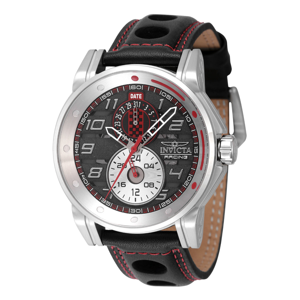 INVICTA Men's Racing British Rally Chronograph Watch Black/Red