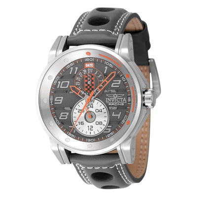 INVICTA Men's Racing British Rally Chronograph Watch Grey/Orange