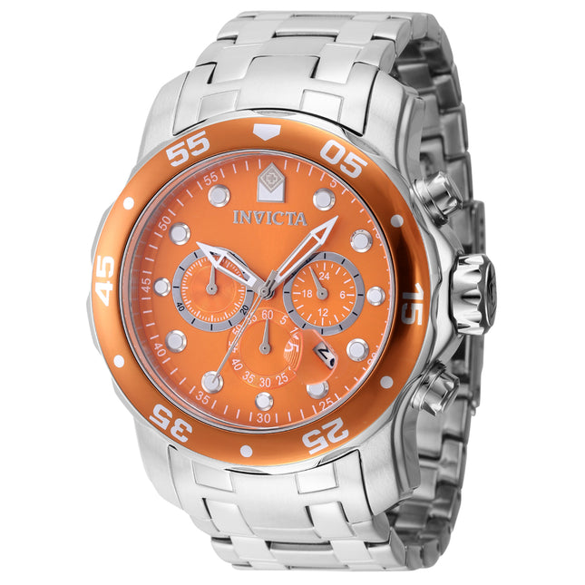 INVICTA Men's Pro Diver Colossus 48mm Steel Silver / Orange Watch