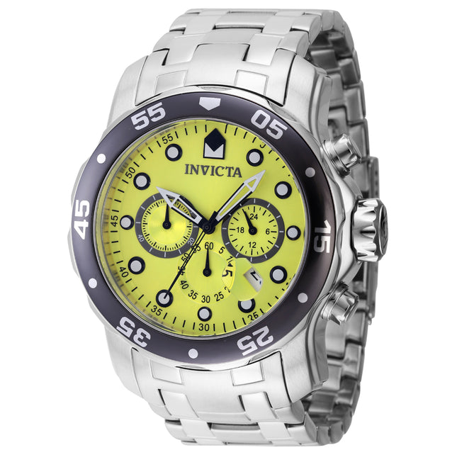 INVICTA Men's Pro Diver Colossus 48mm Steel Silver / Yellow Watch