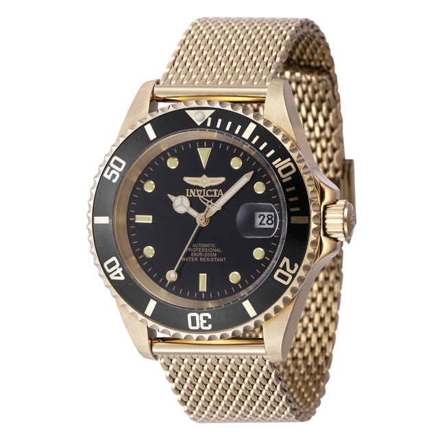 INVICTA Men's Pro Diver Automatic 47mm Milanese Bracelet Watch Gold