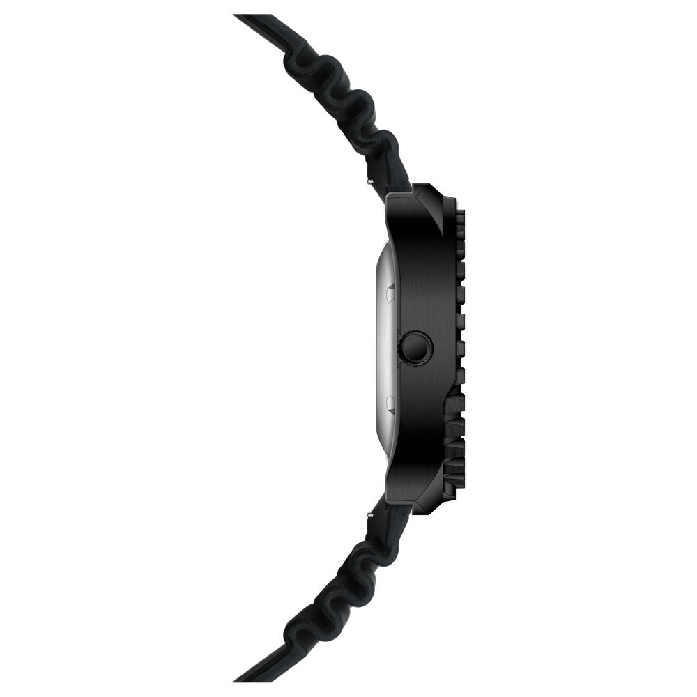 RIEDENSCHILD PRECISION INSRUMENTS GERMANY Divers Taucheruhr 1000m Helium Valve Watch Black/Light Blue image 2