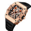 MEGIR Men's TONNEUX-X Chronograph Rose Gold / Black Watch