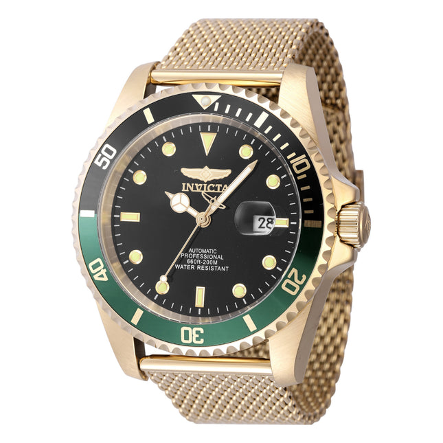 INVICTA Men's Pro Diver Automatic 47mm Milanese Bracelet Watch Gold/Sprite