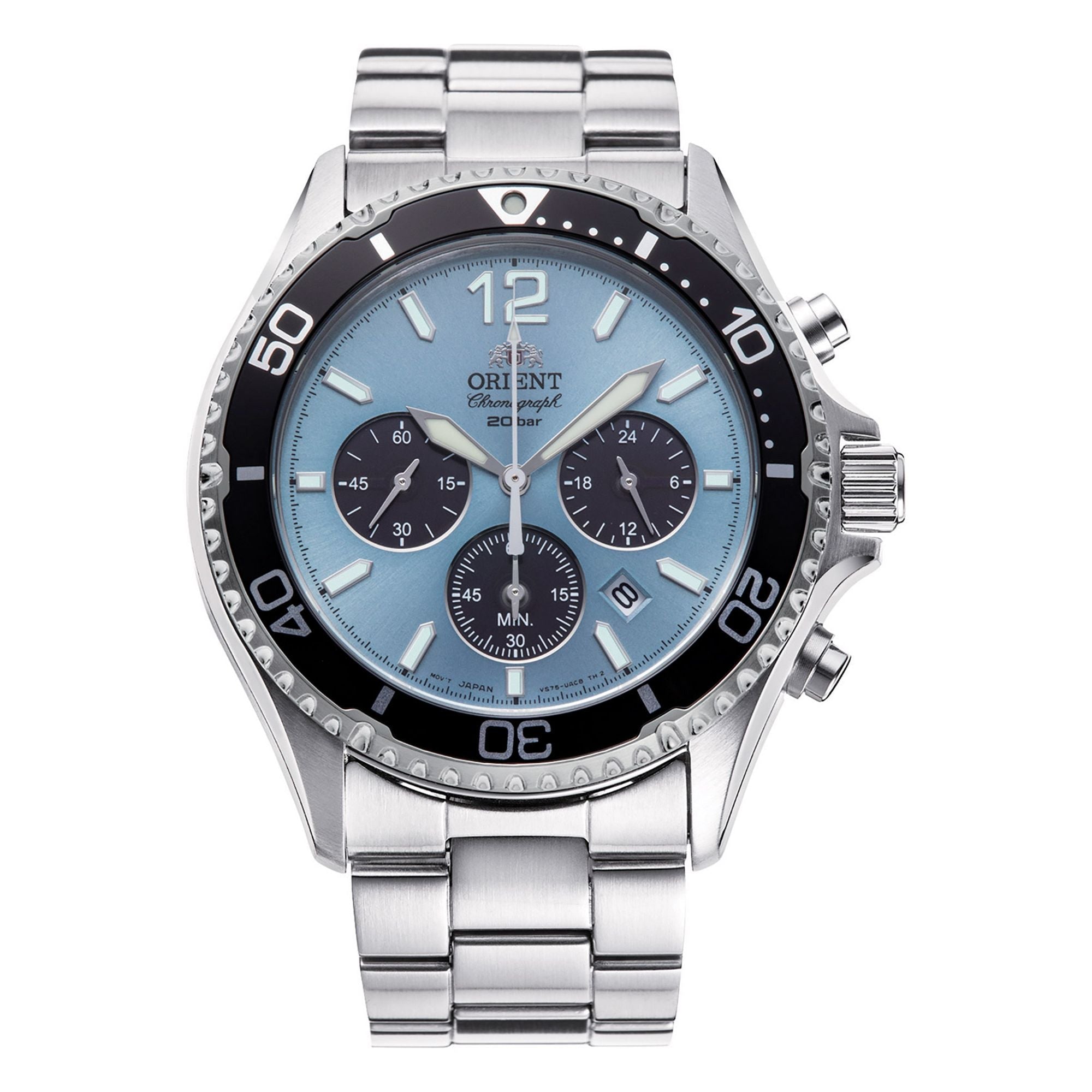ORIENT Men's Solar Sports Diver Chronograph Watch RA-TX0206L10B image 0