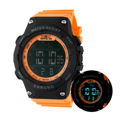 INVICTA Men's Racing Digital Watch 52mm Orange