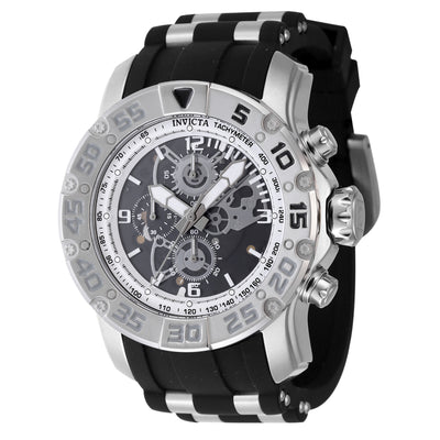 INVICTA Men's S1 Rally Racing 48mm Chronograph Watch Silver / Black