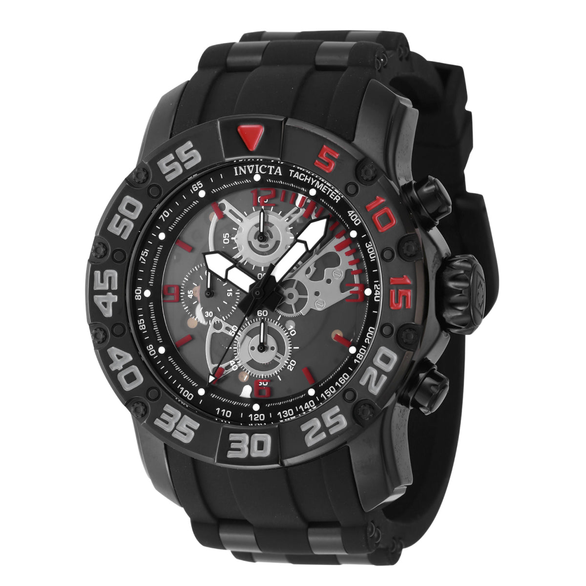 INVICTA Men's S1 Rally Racing 48mm Chronograph Watch Black / Red