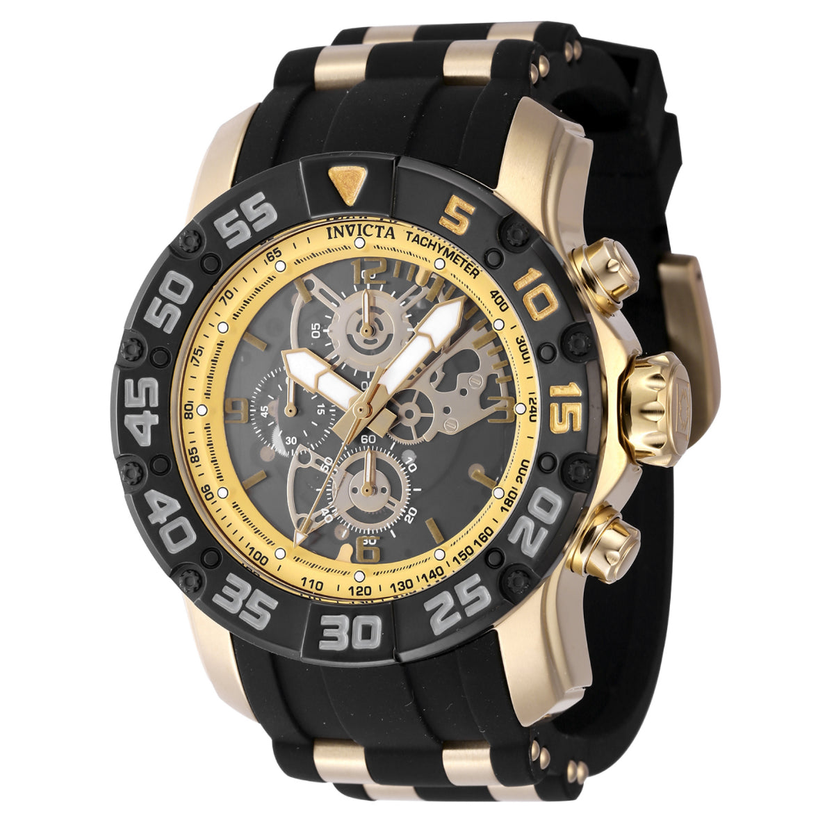 INVICTA Men's S1 Rally Racing 48mm Chronograph Watch Black / Gold