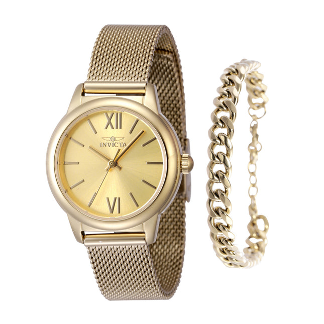 INVICTA Women's Angel 30mm Watch Gold + Bracelet Set