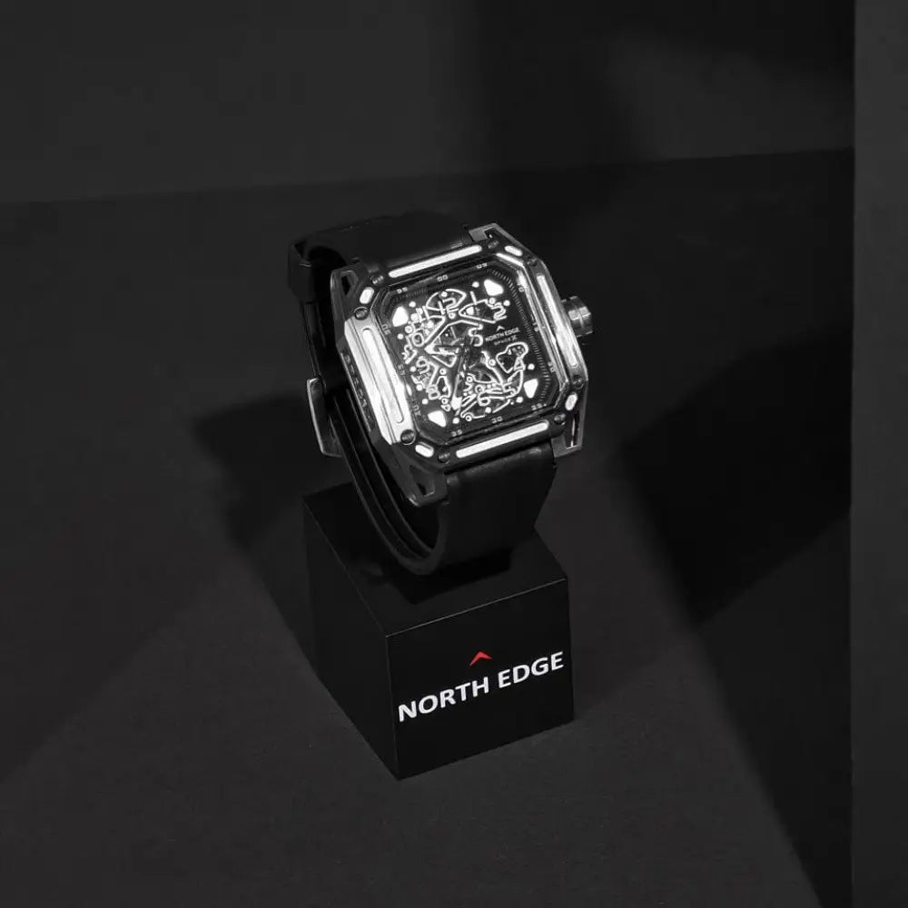 NORTH EDGE Tactical Space-X Automatic Watch Silver / Black