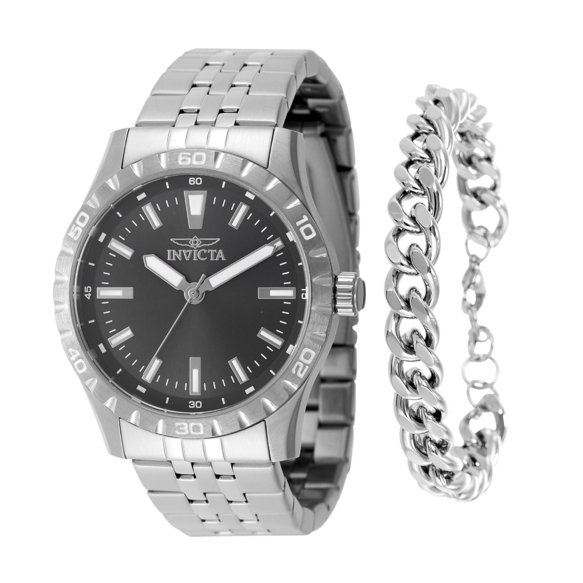 INVICTA Men's Classic Speciality 42mm Watch + Bracelet Set Silver