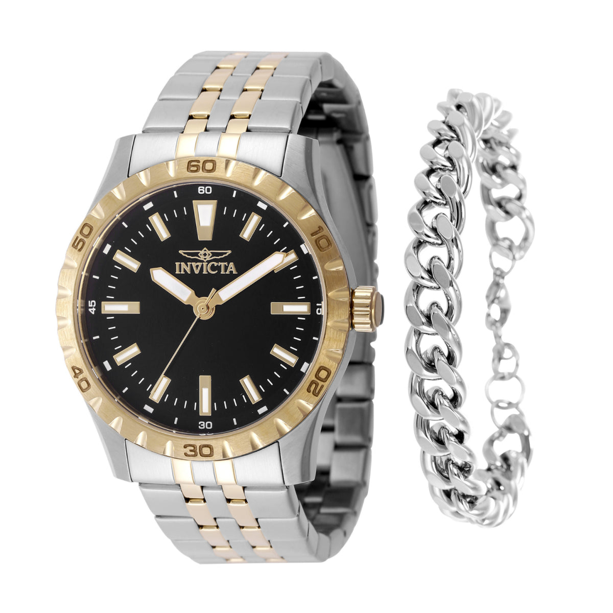 INVICTA Men's Classic Speciality 42mm Watch + Bracelet Set Two Tone