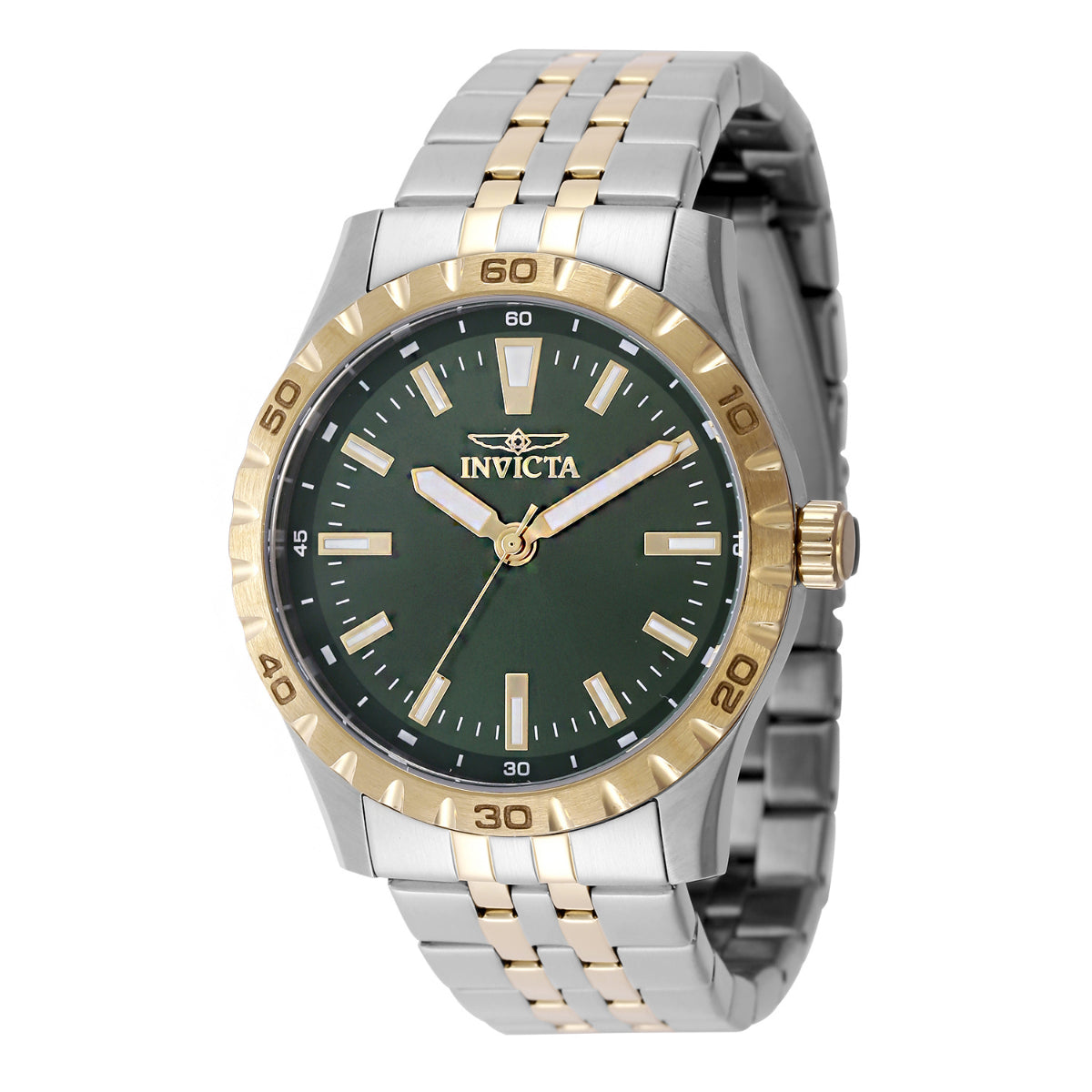 INVICTA Men's Classic Speciality 42mm Watch + Bracelet Set Two Tone Green