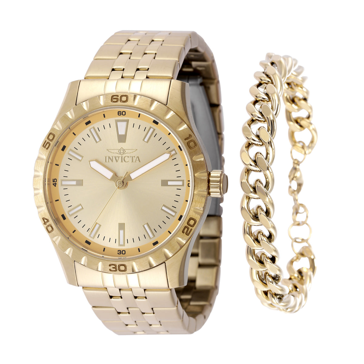 INVICTA Men's Classic Speciality 42mm Watch + Bracelet Set Gold