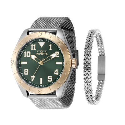 INVICTA Men's Classic Speciality 45mm Milanese Watch + Bracelet Set Green