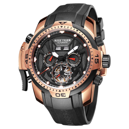 Reef Tiger Men's Aurora Transformers Skeleton Automatic Mechanical Watch image 12