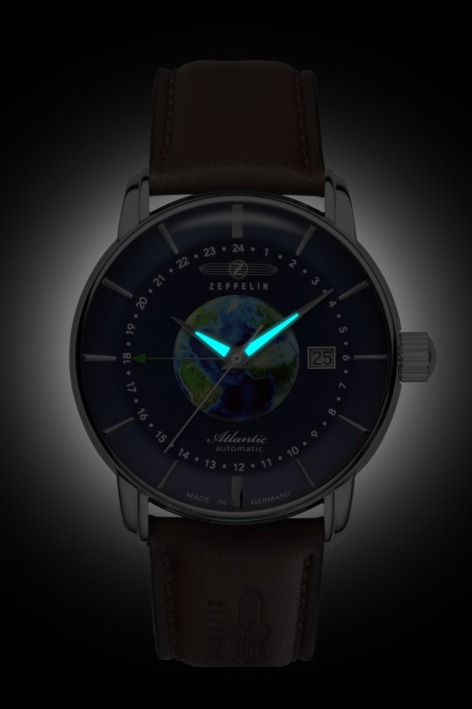 ZEPPELIN Atlantic Automatic GMT Date Watch Navy Blue 84681 image 2