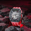 TSAR BOMBA Carbon Fiber Men's Automatic Watch TB8208CFN Red