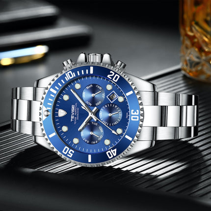 TEVISE Perpetual Automatic Blue Watch image 1