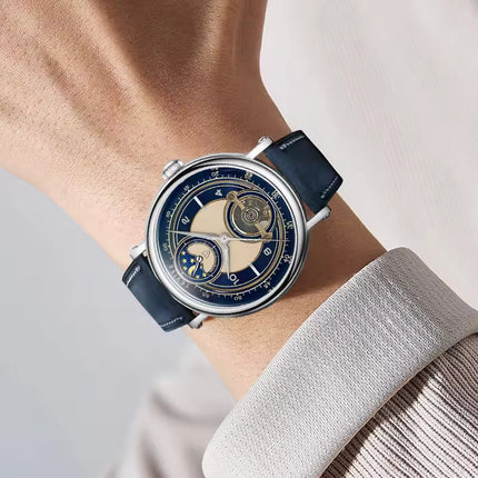 TEVISE Moonwalker III Automatic Moonphase Watch Beige/Black image 1