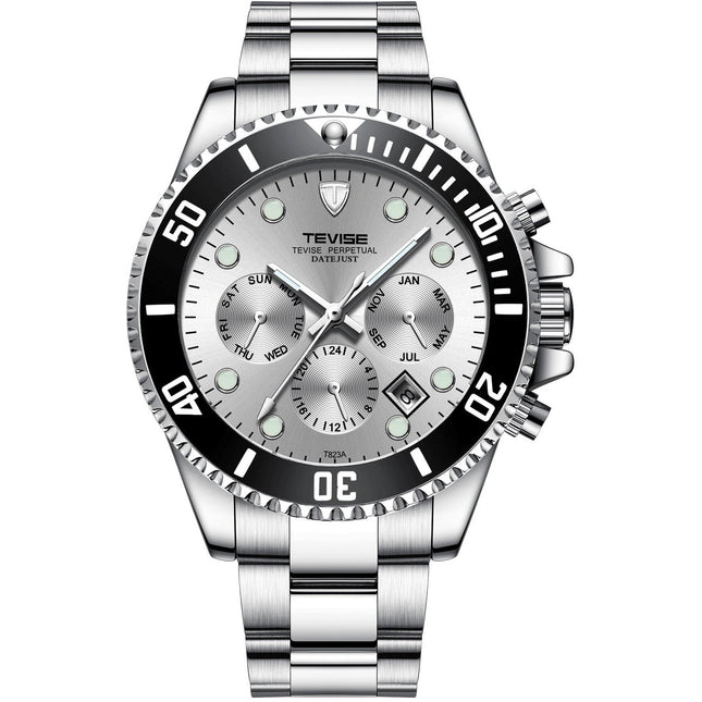 TEVISE Perpetual Automatic Silver Watch image 0