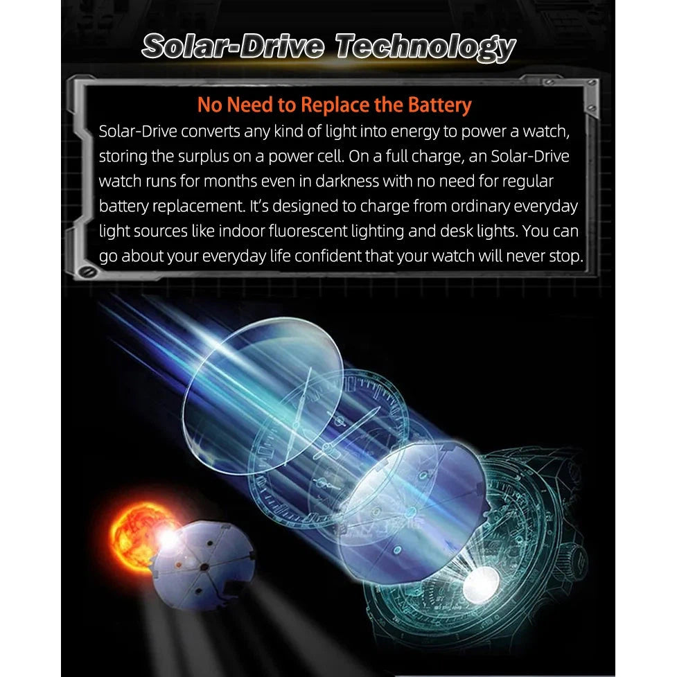 NORTH EDGE Tactical Evoque 2 Solar Drive Watch Black image 10