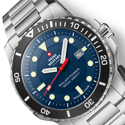 Swiss Military SMS34102.02-Swiss Solar Sports Watch Blue Steel image 2