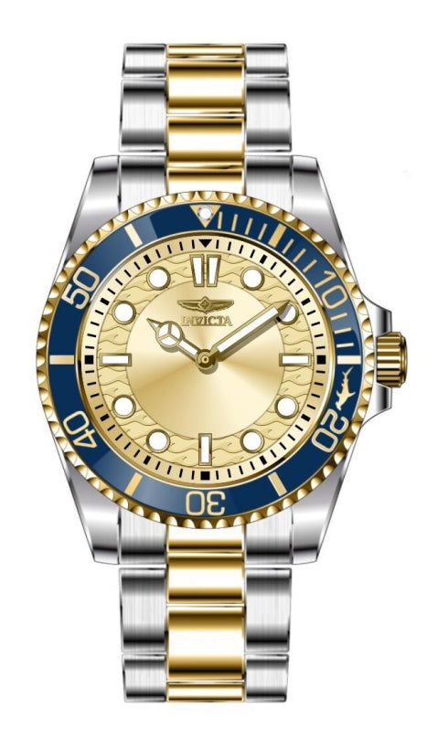 INVICTA Men's Pro Diver 43mm Watch Two Tone/Champagne image 1