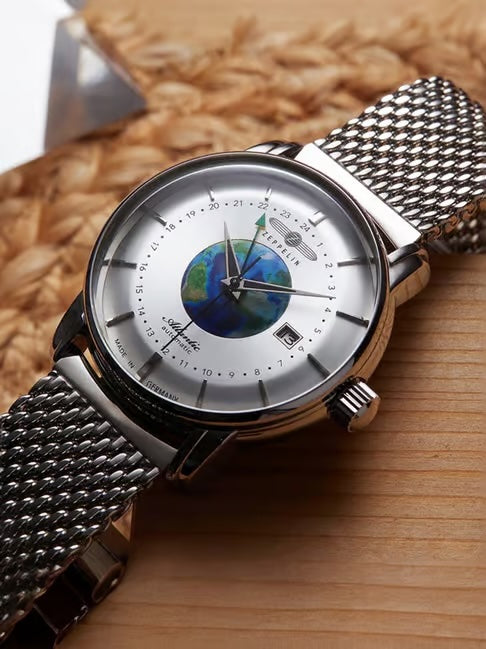 ZEPPELIN Atlantic Automatic GMT Date Watch Milanese Bracelet 8468M1 image 2