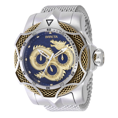 INVICTA Men's Reserve Venom Dragon 53mm Chronograph Watch Two Tone Mesh Bracelet