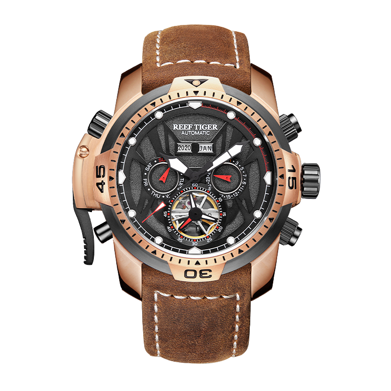 Reef Tiger Men's Aurora Transformers Skeleton Automatic Mechanical Watch image 0