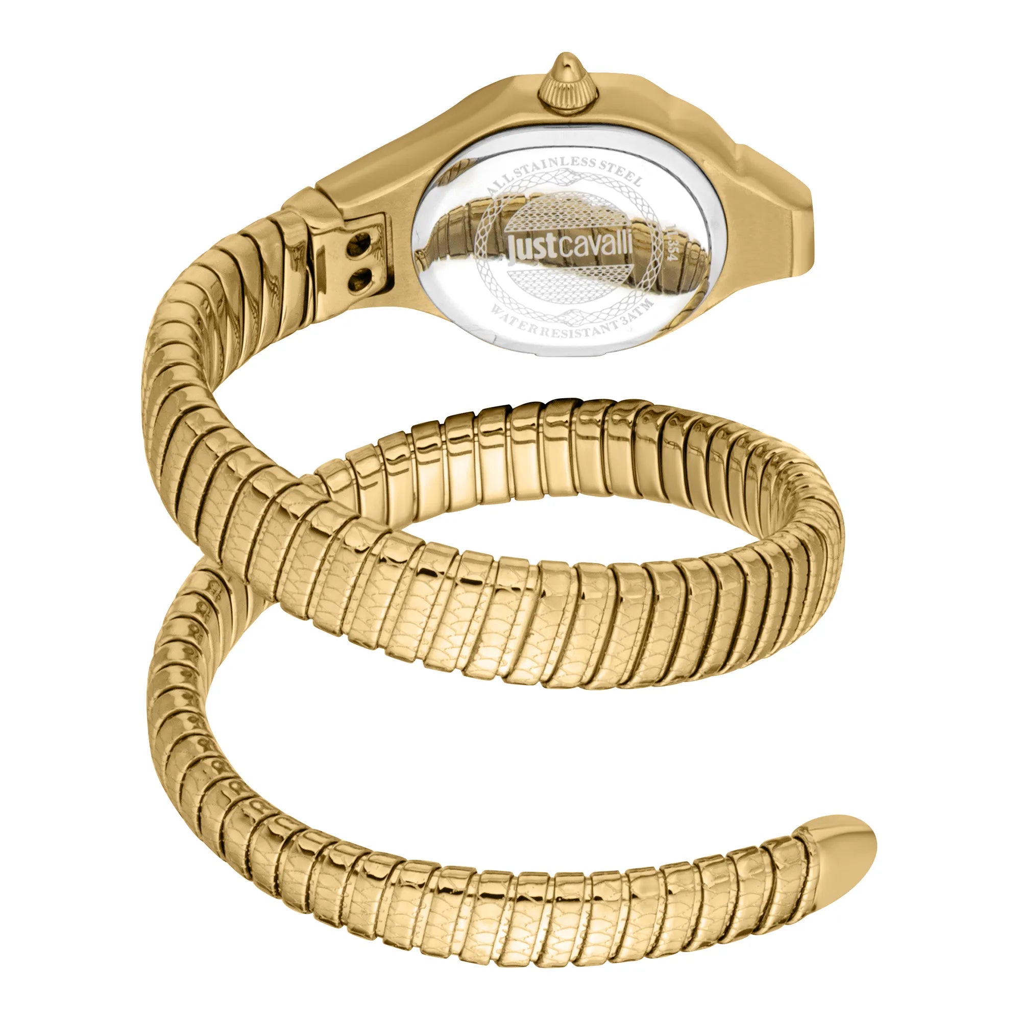 Just Cavalli Signature Snake Fiore Yellow Gold Turquoise image 1