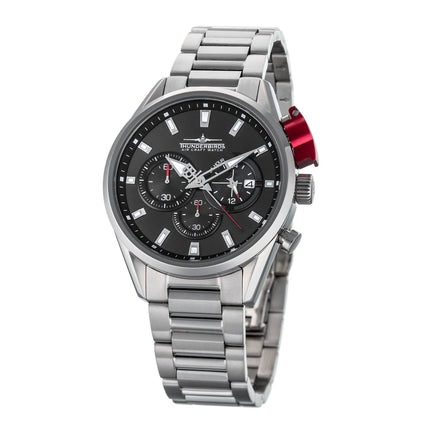 THUNDERBIRDS Aircraft F-16 Chronograph Watch Silver/Gray image 0