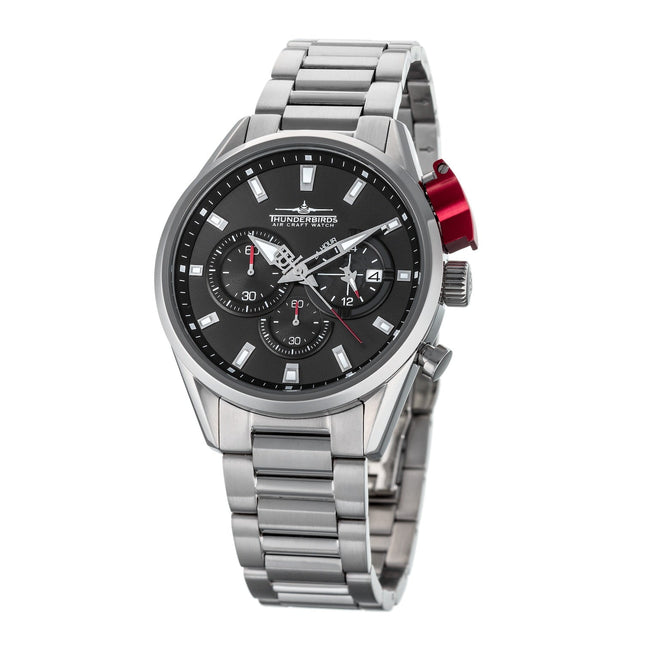 THUNDERBIRDS Aircraft F-16 Chronograph Watch Silver/Gray image 0