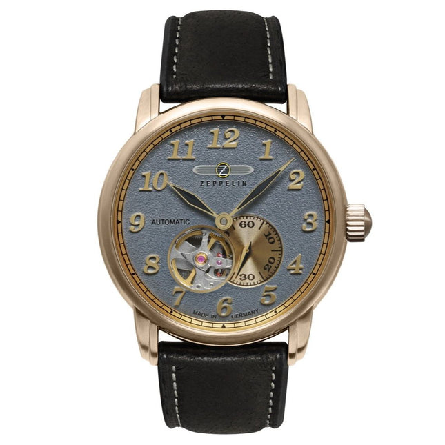 ZEPPELIN Men's LZ127 Graf Zeppelin Automatic Open Heart Watch 76645 image 0