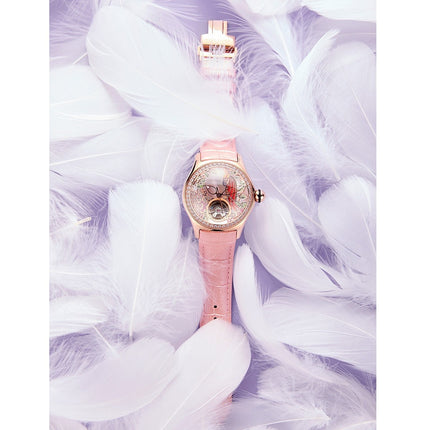 Reef Tiger Women's Aurora Parrots Automatic Skeleton Crystal Watch image 7