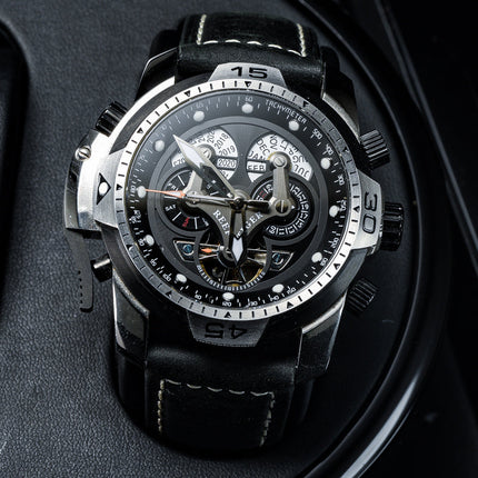 Reef Tiger Men's Aurora Concept Skeleton Automatic Mechanical Watch image 5