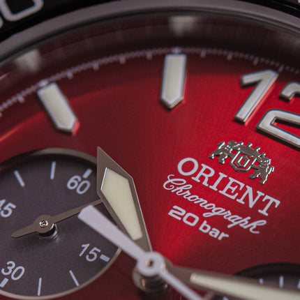 ORIENT Men's Solar Sports Diver Chronograph Watch RA-TX0207R10B image 2