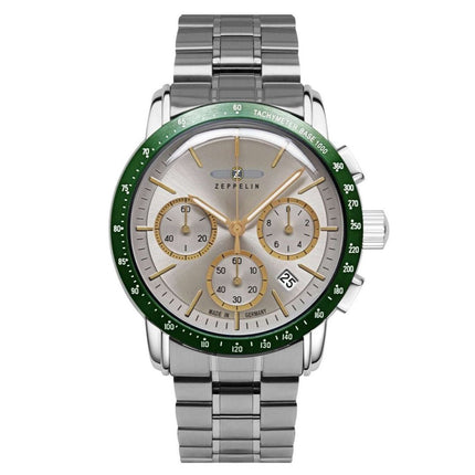 ZEPPELIN Men's New York Chronograph Steel Bracelet Watch 8878MB5 image 0
