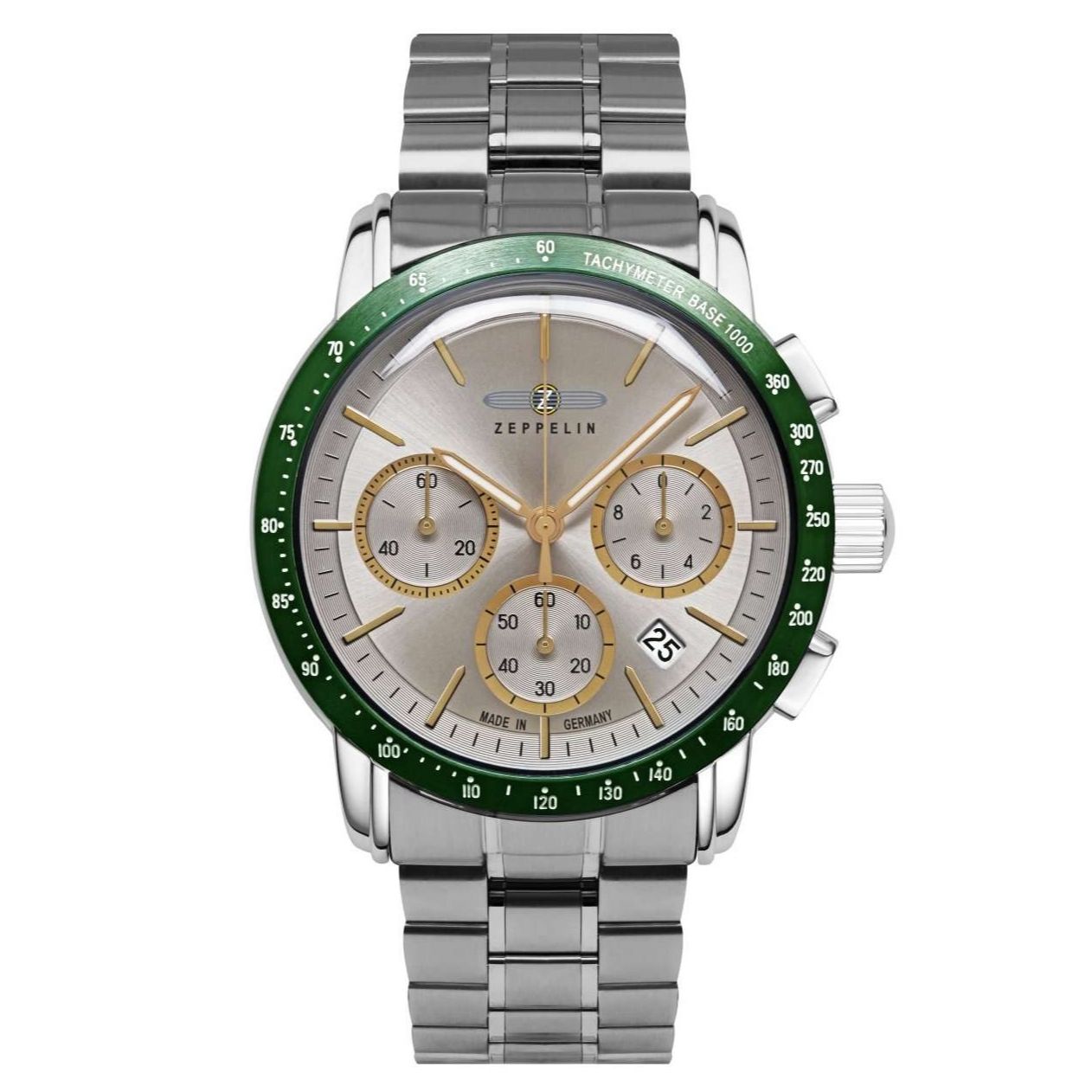 ZEPPELIN Men's New York Chronograph Steel Bracelet Watch 8878MB5 image 0