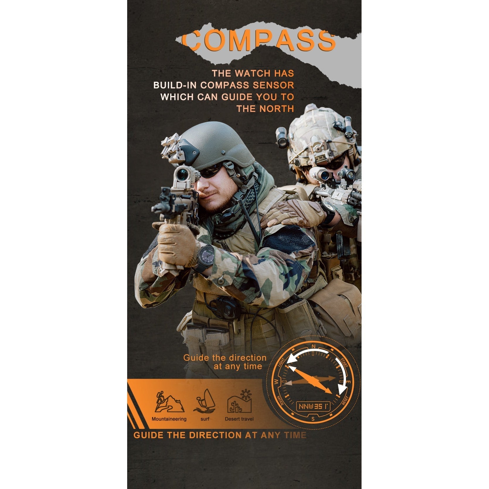 NORTH EDGE Tactical Evoque Solar Powered Watch image 7