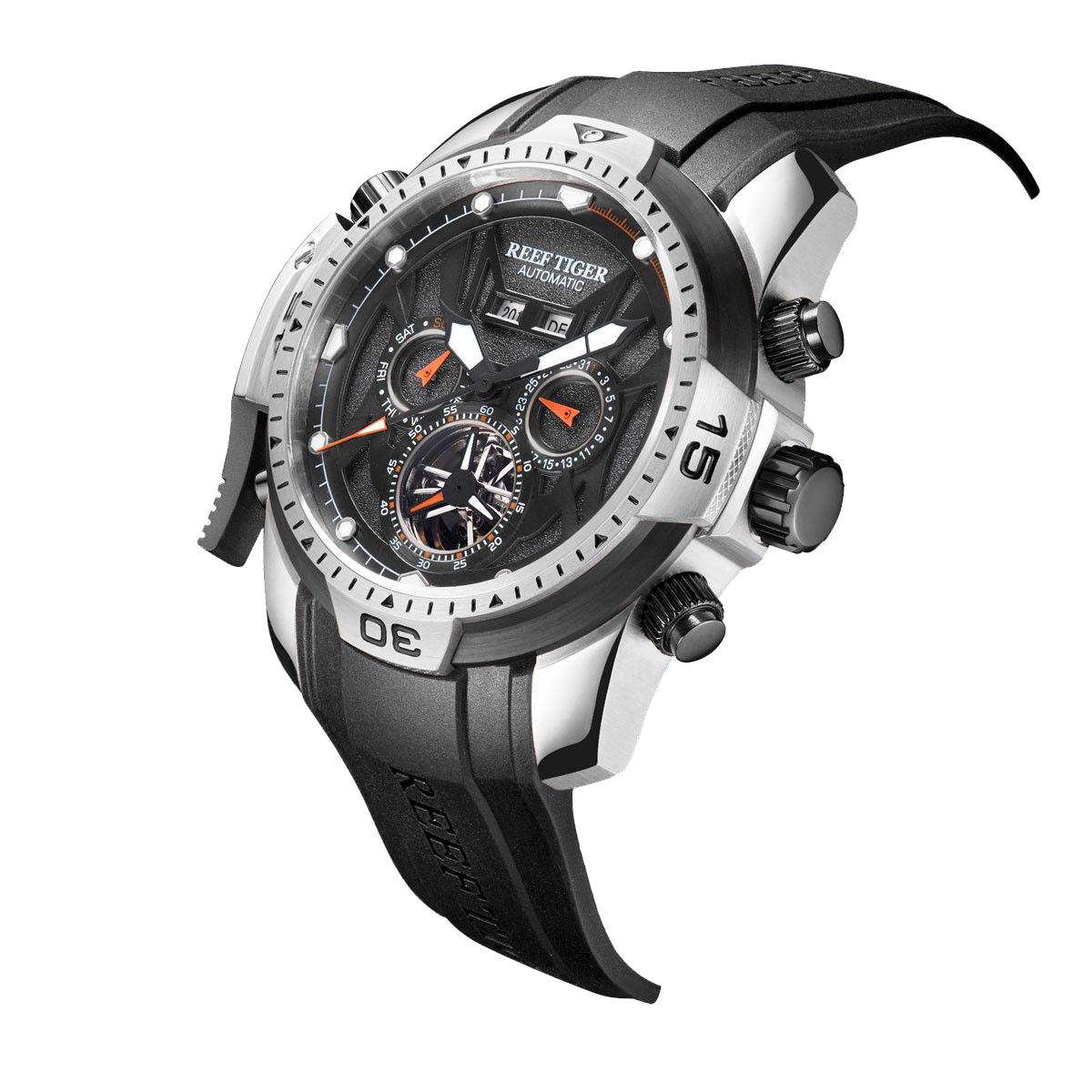 Reef Tiger Men's Aurora Transformers Skeleton Automatic Mechanical Watch image 10