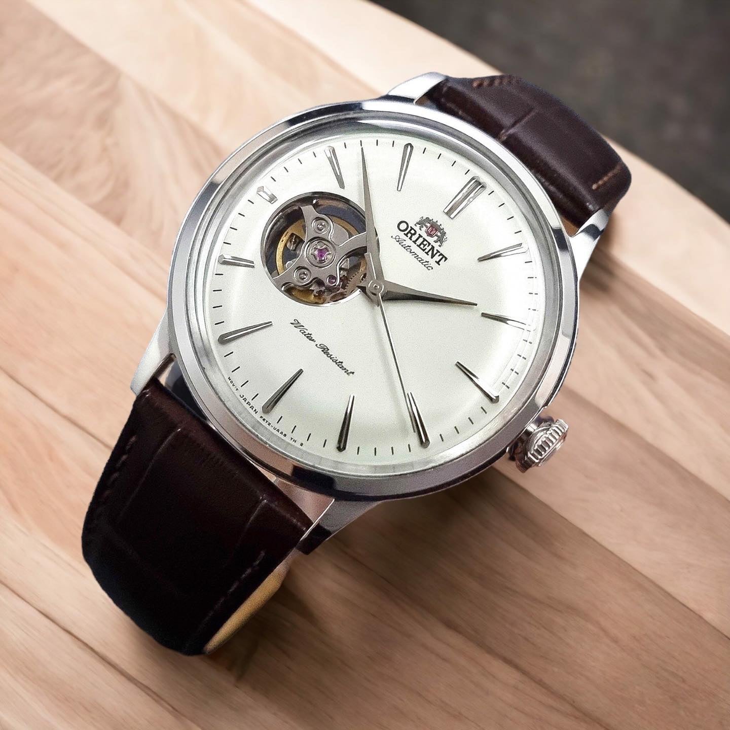 ORIENT Men's Bambino Automatic Classic Open Heart Watch RA-AG0002S image 1