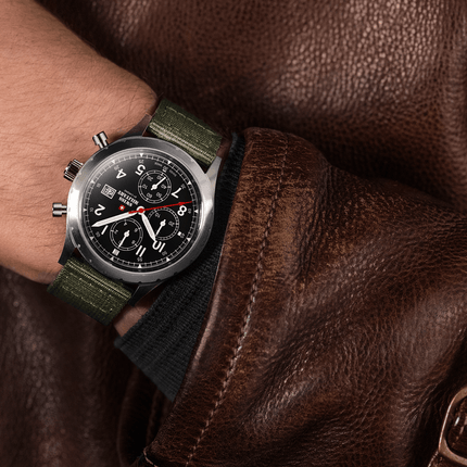 Swiss Military Field Chronograph Watch – Green Canvas| SM34117.06 image 3